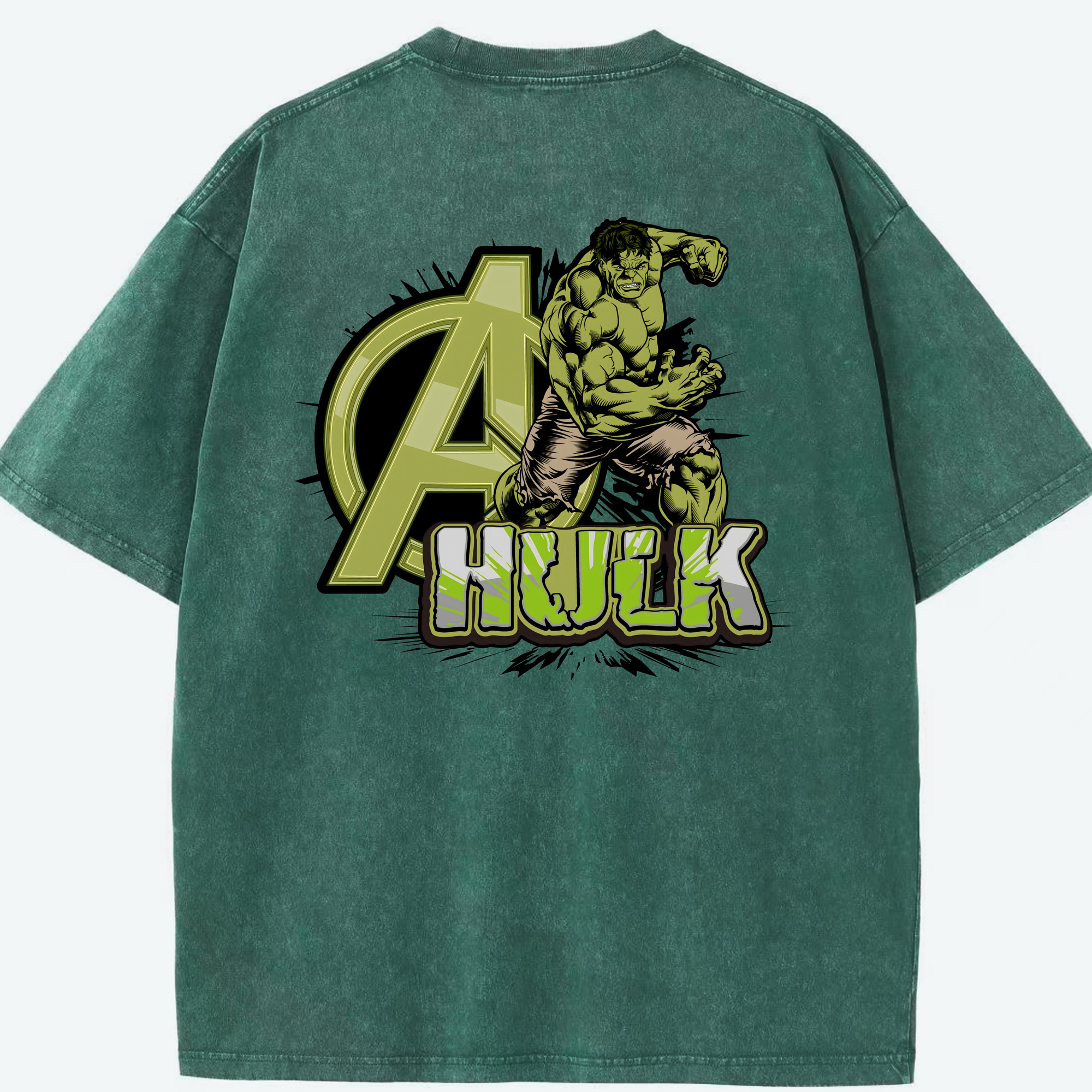 （画像用） アベンジャーズ The Avengers 綿100% ヴィンテージ風 半袖Tシャツ（背面プリント）